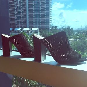 New Aldo Slides Block Heel Sandals -Shoes